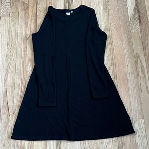 GAP Black Textured Knit Dress